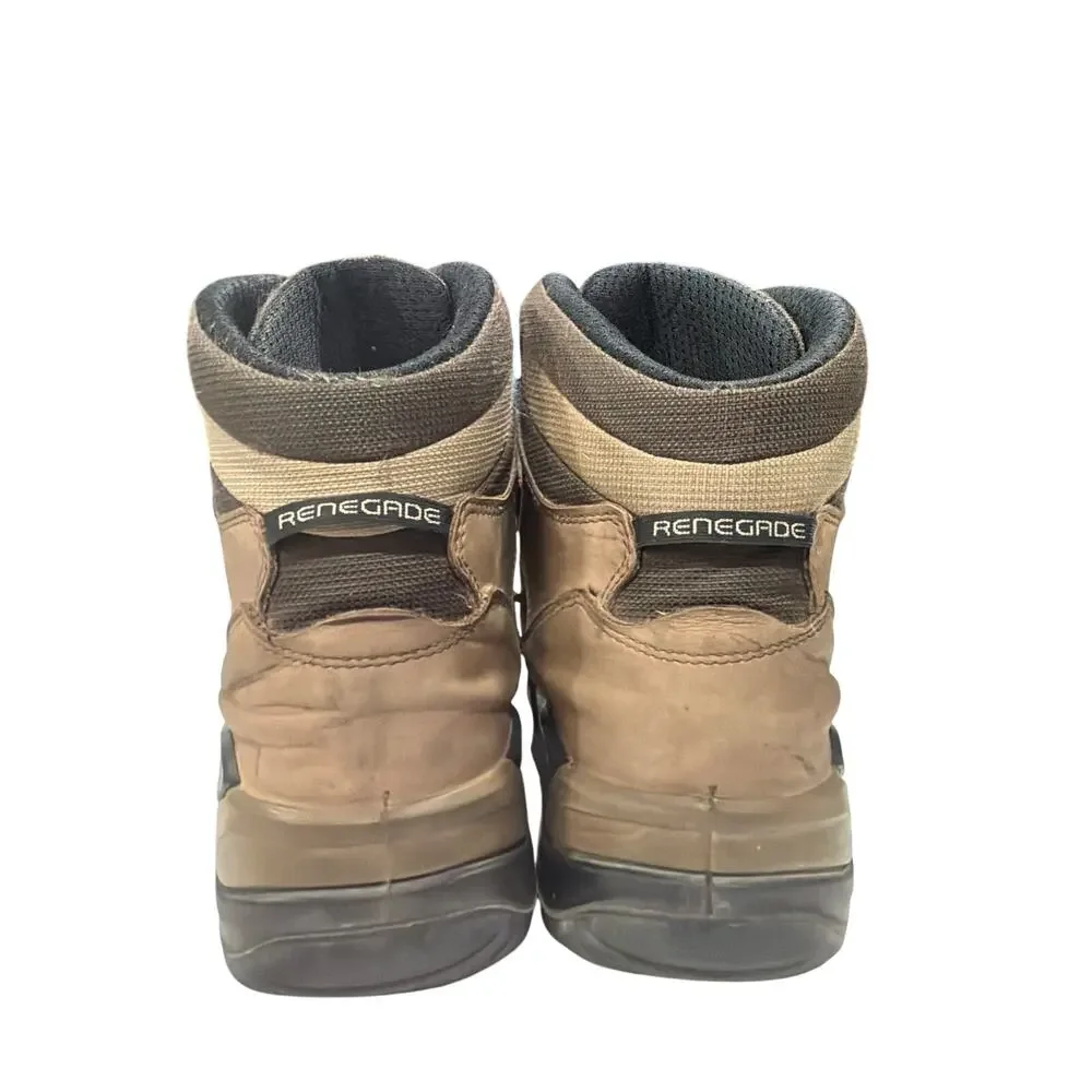 Lowa Men's Renegade Size 14 M GTX Mid hiking boots brown leather and black sole